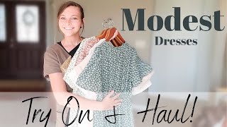 Modest Dresses Haul amp Try On Modest Amazon Dresses [upl. by Godiva518]