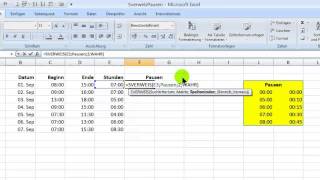 Excel  Arbeitszeiterfassung Problem mit SVERWEIS Nachtzeit berechnen [upl. by Opportuna]