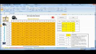 Super Bowl Squares 2016 Excel Template for Office Pools  How to Use [upl. by Orferd]