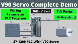 V90 Servo With S71200  WiringParameter amp Programming  Complete Demo [upl. by Akinal]