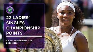 Every Ladies Singles Championship Point at Wimbledon 20002022 [upl. by Dorrej451]