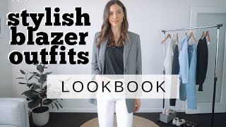 Effortless Blazer OUTFIT IDEAS 2020  5 Blazer Outfits [upl. by Merci]