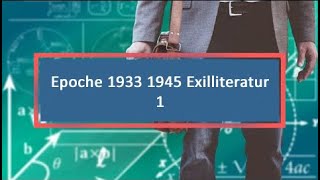 Epoche 1933 1945 Exilliteratur 1 [upl. by Odel]