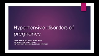 Hypertensive disorders in Pregnancy [upl. by Adnahsed]