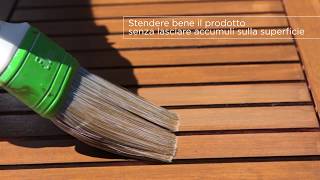 Come verniciare gli arredi da giardino  legno effetto naturale  ICA for you [upl. by Eniamat]