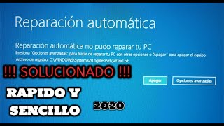 SOLUCIÓN Reparación Automática Windows 10 REAL  JOACO DC [upl. by Ainedrag184]