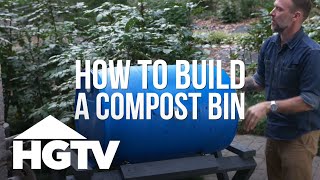 How to Build a Compost Bin  HGTV [upl. by Llennej]