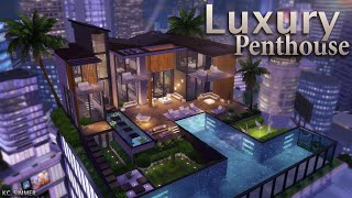 Modern Luxury Penthouse  No CC  The Sims 4  Speed Build [upl. by Nnylkoorb]