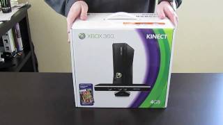 XBOX 360 4GB KINECT unboxing [upl. by Hennessey868]