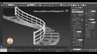 Escalera Helicoidal en 3Ds Max [upl. by Halden]