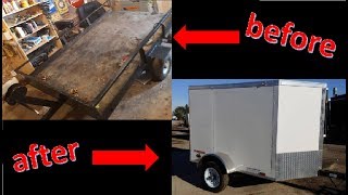 building a homemade enclosed trailer pt 1 [upl. by Alemahs]