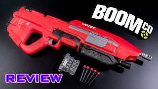 REVIEW BoomCo Halo Assault Rifle  UNSC MA5 Blaster [upl. by Ursal]