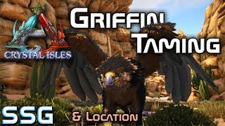 ARK Crystal Isles Griffin Taming amp Location [upl. by Nerrat]