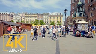 4K City Walking Tour along Krakow Streets Trip to Poland  City Life Video with City Sounds [upl. by Laura]