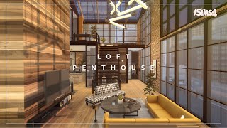 Loft Penthouse  NO CC  Sims 4 stop motion build [upl. by Ursi333]