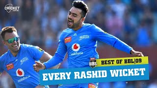 Every one of Rashid Khans 19 wickets  KFC BBL09 [upl. by Sarad]