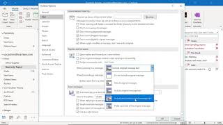 Customize Reply Message Setting  Outlook 2019 tutorial [upl. by Aled]