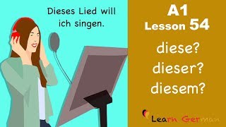 A1  Lesson 54  Demonstrativartikel quotdiesquot  Demonstrative article quotdiesquot  Learn German [upl. by Diarmit]