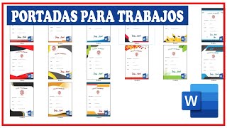 Guía Rápida Descargar las Mejores Portadas para Tus Trabajos en Word [upl. by Ruiz]