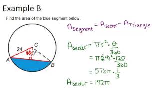 Area of Sectors and Segments Examples Geometry Concepts [upl. by Preston]