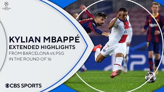 Kylian Mbappé Extended Highlights from Barcelona vs PSG  Round of 16  UCL on CBS Sports [upl. by Westbrooke]