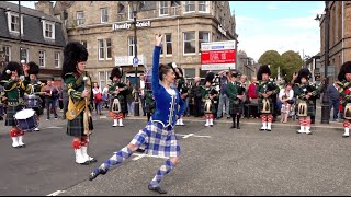 Highland Cathedral performed by Huntly Pipe Band with Dancing by Michelle Gordon in Huntly 2018 [upl. by Asiret258]