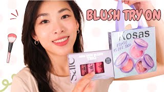 Saie amp Kosas腮红套组上脸测评｜Sephora 8折圣诞套组 [upl. by Norel]