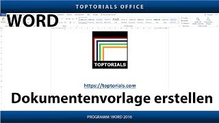 Dokumentenvorlage in Word erstellen [upl. by Hsekar]