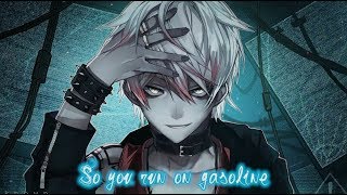 【Nightcore】→ Gasoline Rock Cover  Lyrics [upl. by Yniatirb]