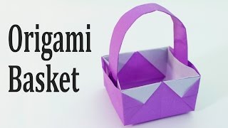 Origami Easter Basket Tutorial Traditional [upl. by Craddock]