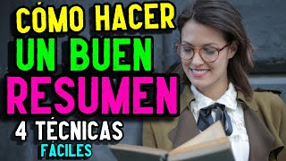 CÓMO HACER UN BUEN RESUMEN 4 técnicas textuales muy fáciles [upl. by Llerdnam]