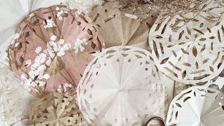 diy paper doilies • handmade tutorial papercraft [upl. by Refinnej]