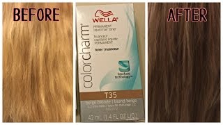 Wella T35 Toner on Bleached Hair [upl. by Airdna]