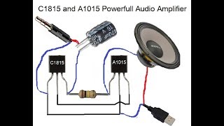 C1815 and A1015 transisters Powerfull Audio Amplifier [upl. by Oretna32]