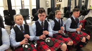 Field Marshal Montgomery Pipe Band playing TwistTrap Practice Chanters [upl. by Rockefeller]