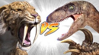 SMILODON VS UTAHRAPTOR Who Would Win [upl. by Sialac]