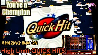 High Limit Quick Hit Slots  AMAZING Run [upl. by Guillema]