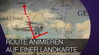 Route auf einer Karte animieren I After Effects TUTORIAL [upl. by Aliakam]