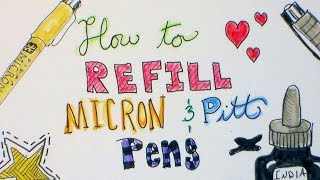 How To Refill Micron and Pitt Artist Pens [upl. by Cerf]