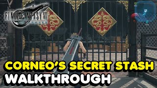 Final Fantasy 7 Remake  quotCorneos Secret Stashquot Side Quest Walkthrough All Gate Locations [upl. by Dickey]