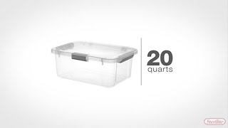 Sterilite 20 Quart HingeLID Box [upl. by Ahsatan237]