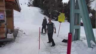 Funny ski lift fail on a snowboard ORIGINAL [upl. by Noletta]