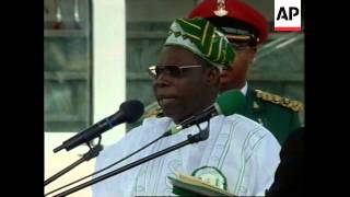 NIGERIA OLUSEGUN OBASANJO INAUGURATION CEREMONY 2 [upl. by Hulbig]