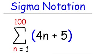 Sigma Notation and Summation Notation [upl. by Mccallion851]