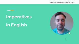 Imperatives in EnglishUses Examples and Structure [upl. by Willi]