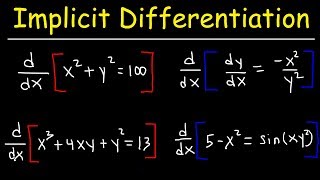 Implicit Differentiation [upl. by Elleraj]