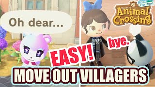 HOW TO KICK OUT VILLAGERS  Animal Crossing New Horizons [upl. by Rosco]