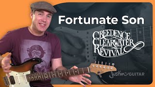 How to play Fortunate Son  Guitar Lesson [upl. by Cnahc]