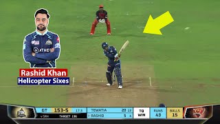 Rashid Khan 10 Amazing Helicopter Sixes In Cricket 🔥 [upl. by Pesek578]