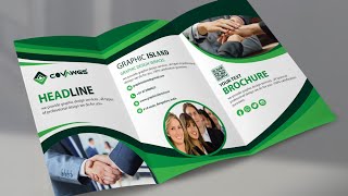 Brochure Design  Tri Fold Brochure Design in Illustrator cc [upl. by Celinka641]